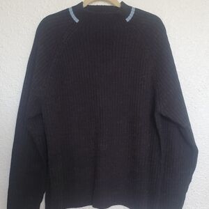 Whispering Smith Vintage Sweater Wool Blend Charcoal Gray (L)